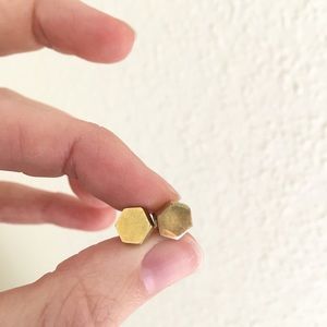 Madewell hexagon stud earrings